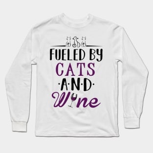 Fueled by Cats and Wine Long Sleeve T-Shirt